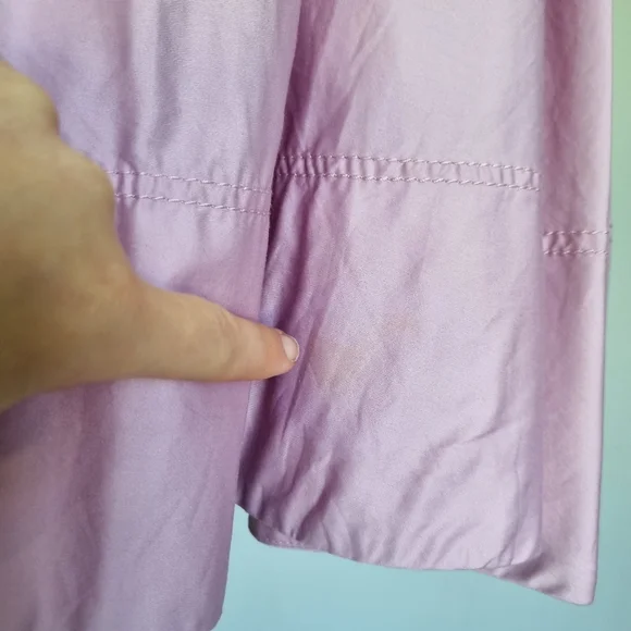 Aje Frequency Lilac Purple Cotton Pleated Babydoll Mini Dress Size 14 - Picture 10 of 10